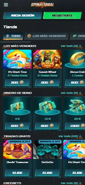 Spinational en versión móvil