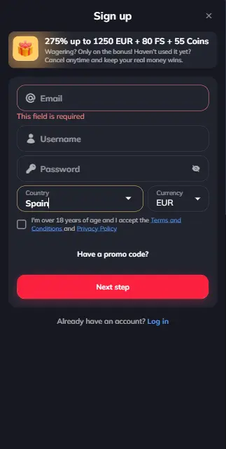 SpinEmpire Casino en versión móvil con app descargable y retiros cripto rápidos