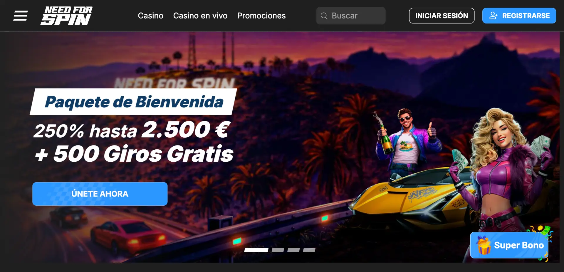 Bono de bienvenida Need for Spin