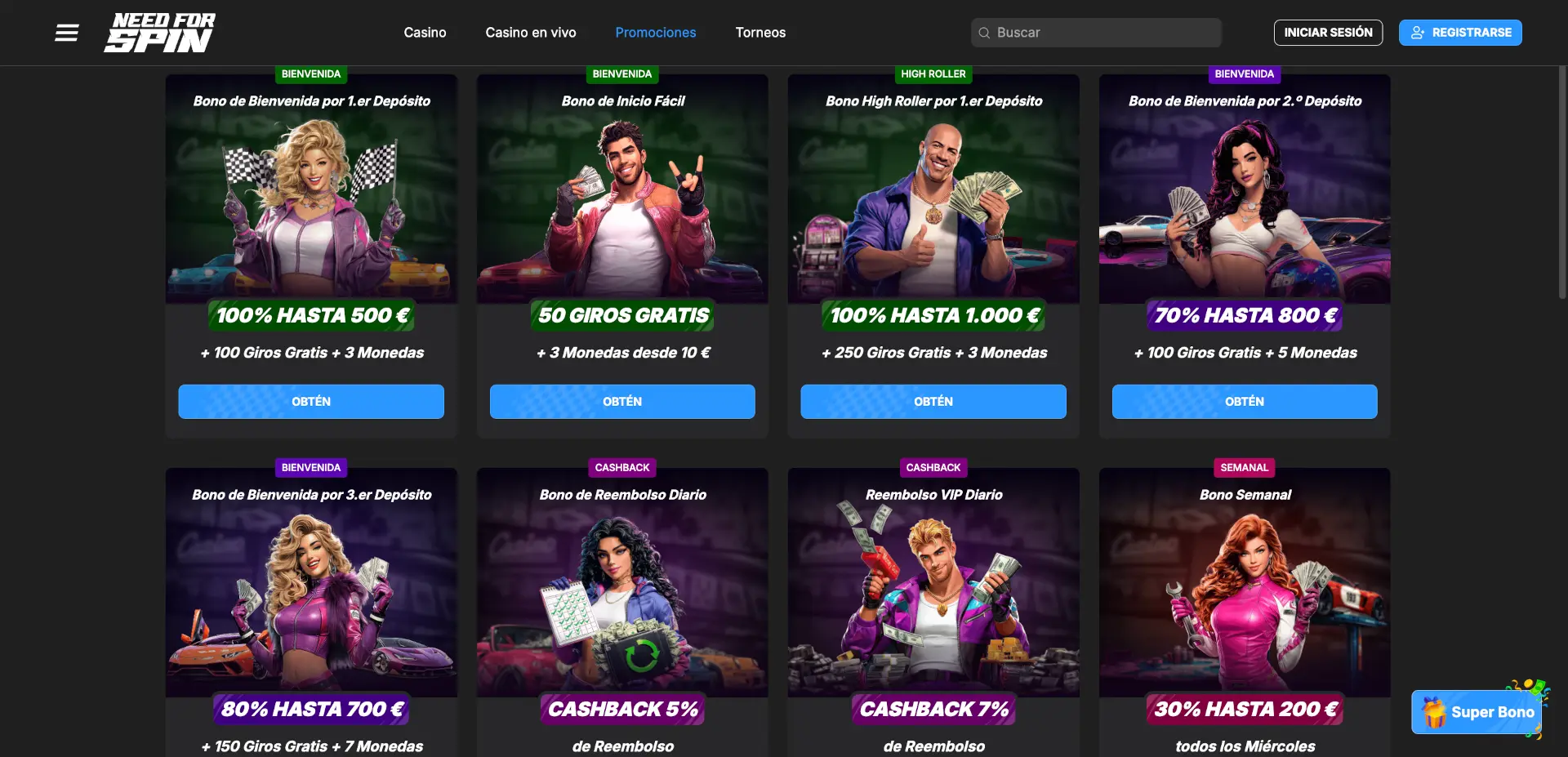 Promociones Need for Spin