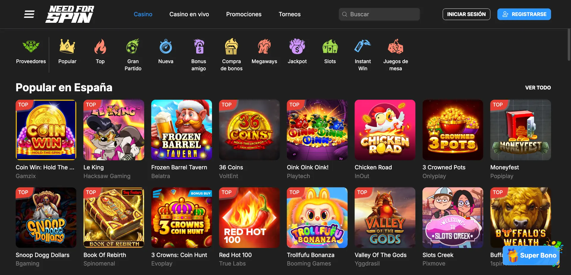 Juegos Need for Spin