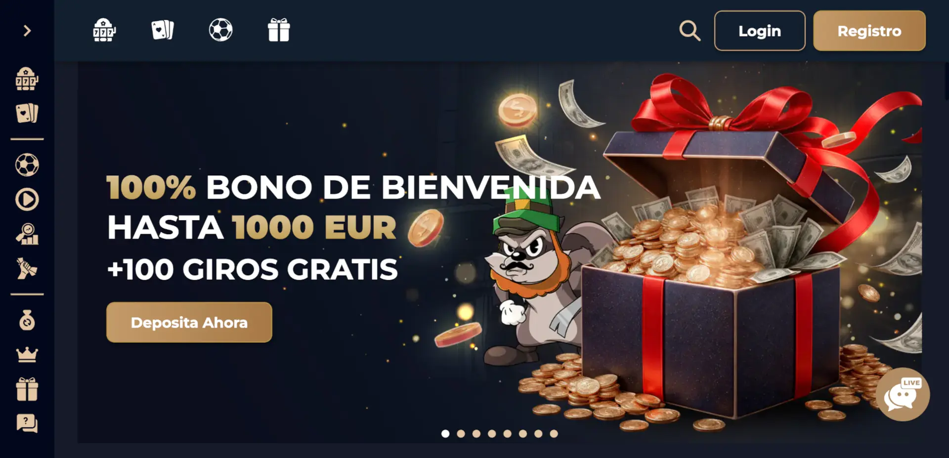 Bono de bienvenida de casino del 100% hasta 1.000€ y 100 giros gratis en Noxino Casino